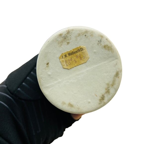 Vintage F.W. Woolworth Co. Iridescent Blue Gold Miniature Pitcher Jug Vase 7.25” - Picture 5 of 6